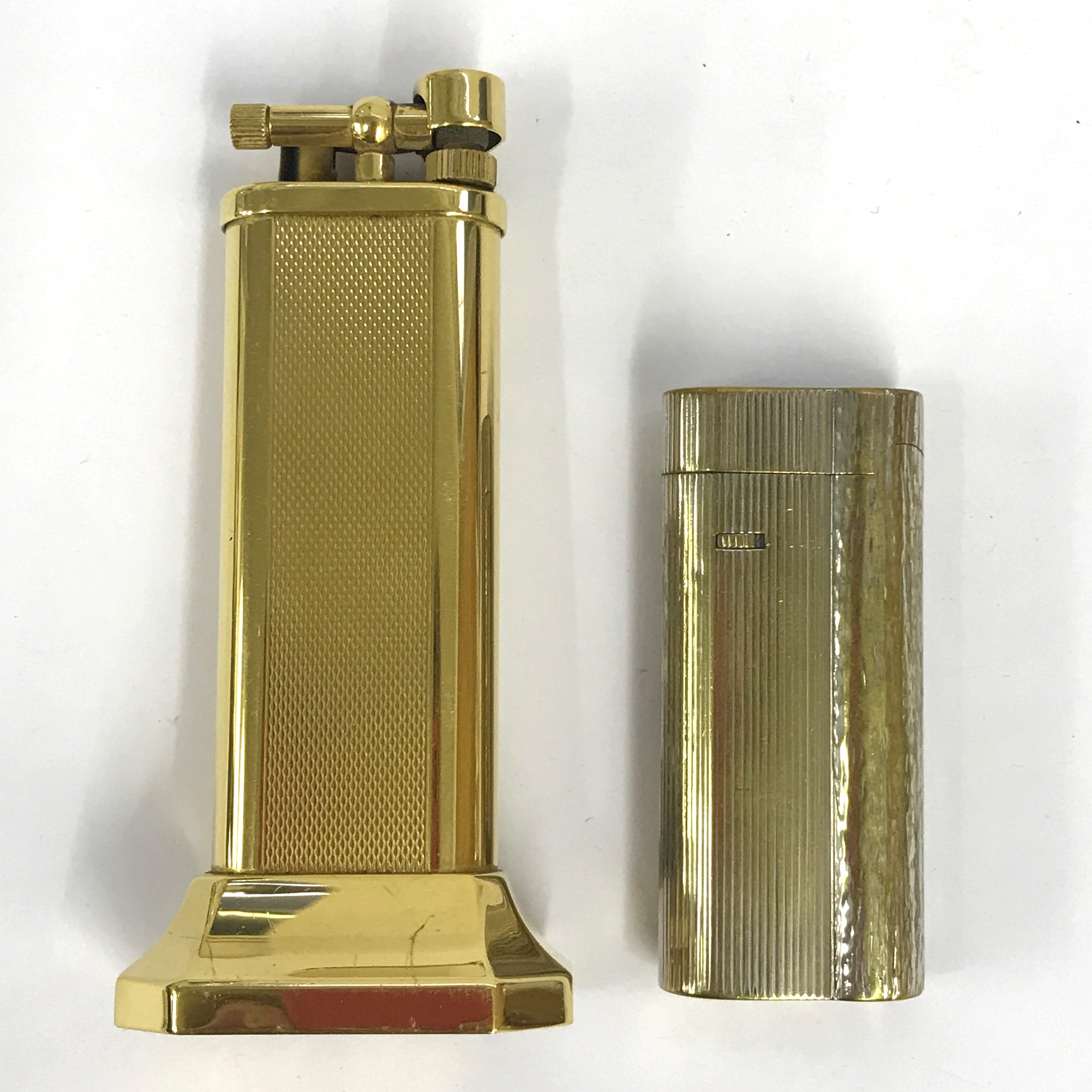 GOLD PLATED DUNHILL TABLE LIGHTER + ONE DUNHILL VINTAGE LIGHTER - Image 3 of 3