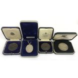 SMALL GROUP OF VARIOUS SILVER & BRONZE MEDALS