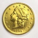 US $20 GOLD COIN DATED 1895