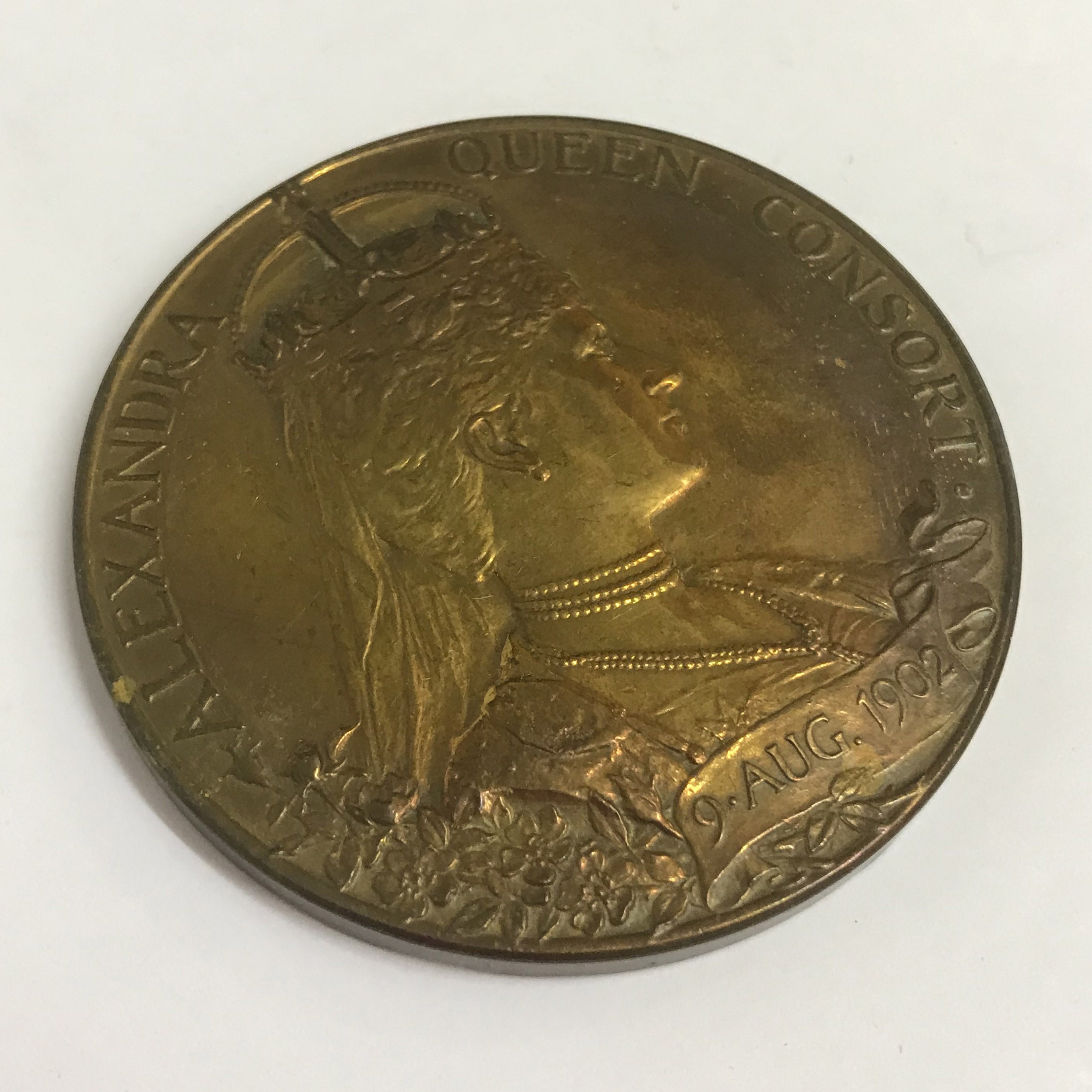 1902 CORONATION BRONZE MEDAL FOR KING EDWARD VII & CARDIFF VISIT MEDAL - Image 5 of 6