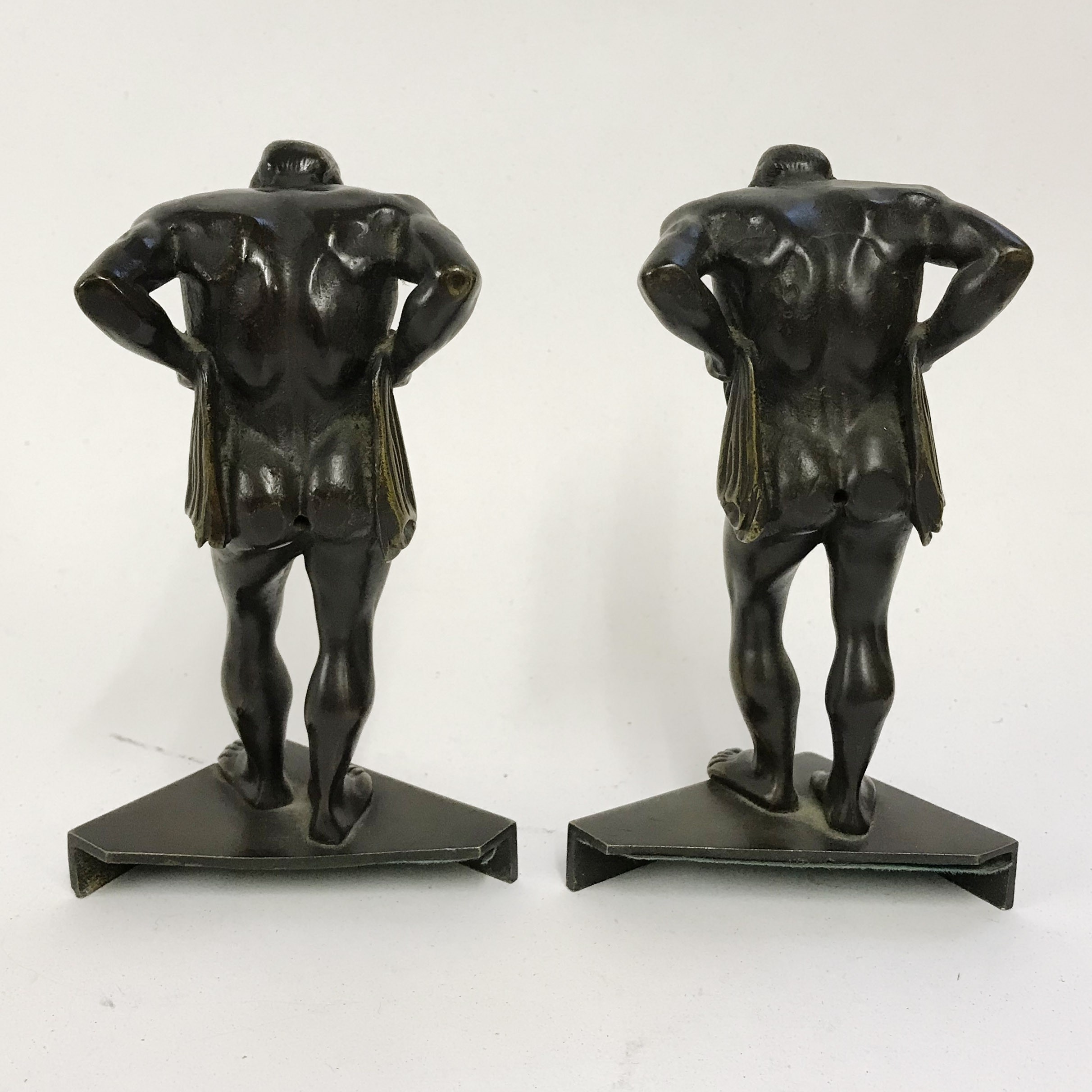 PAIR OF BRONZE GREEK FIGURES - Image 3 of 5