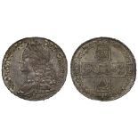 George II (1727-60), silver Crown, 1746, LIMA below older laureate and draped bust left, Latin