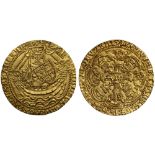 Henry V (1413-22), gold Noble of six shillings and eight pence, London Mint, Brooke class E, King