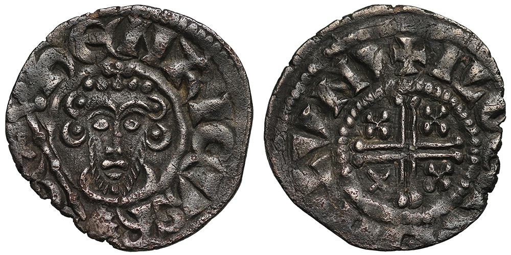 John (1199-1216), silver short cross Penny, class 5b2, in the name of his Father, London Mint,