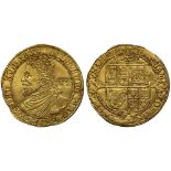 James I (1603-25), gold Laurel of twenty shillings, third coinage (1619-25), first laureate and