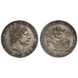 George III (1760-1820), silver Crown, 1819 LIX, laureate head right, PISTRUCCI below truncation,