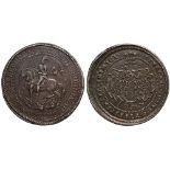 Charles I (1625-49), silver Pound, 1644, Oxford Mint, King on horseback left with raised sword and