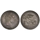 George III (1760-1820), silver Crown, 1819 LIX, laureate head right, PISTRUCCI below truncation,