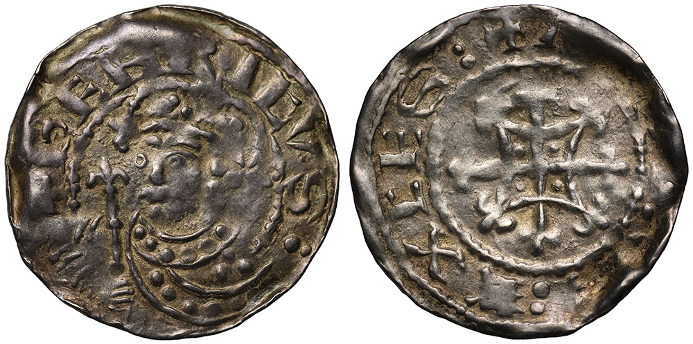 Henry I (1100-35), silver Penny, type XV (c.1125-35), Exeter Mint, moneyer probably Aelfwine,