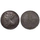 Anne (1702-14), silver Pre-Union Halfcrown, 1703, plain below first draped bust left, Latin legend