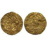 Edward IV, second reign (1471-83), gold Angel, Tower Mint, London, St Michael killing dragon with