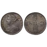 Anne (1702-14), silver Post-Union Halfcrown, 1713, second draped bust left, Latin legend and toothed