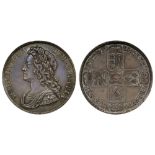 George II (1727-60), silver Pattern Halfcrown, 1731, struck on a slightly convex flan as usual,