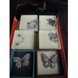 A selection of costume jewellery including enamelled butterfly suite etc