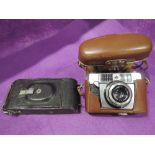 A set of two vintage cameras a Thagee and Agfa