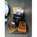 A selection of vintage card games and View master items