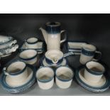 A part coffee service by Wedgwood in the Blue Pacific pattern