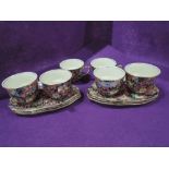 A selection of tea cups and saucers by Royal Winton in the Florence pattern