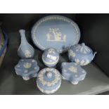 A selection of vintage Jasper ware ceramics by Wedgwood