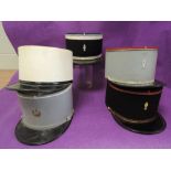 Five French military Kepi hats in good condition, all different