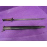 A British SMLE bayonet pattern 1907, without the Hook Quillion as 1913 pattern, date stamp 1907,