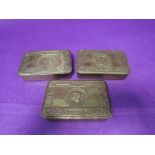 Three Queen Mary 1914 empty Christmas tins