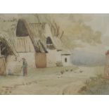 A watercolour, J Butterworth, farmstead, signed and dated 1840, 8 x 12 inches