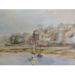 Two watercolours, Gil Shaw, Arnside, signed, 13 x 20 inches, Sunderland Point, 7 x 13 inches