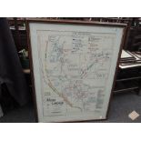 A large 27'x35' hand drawn and coloured map of the Atlantic Campaign, American Civil War, prepared