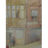 A pair of watercolours, Flying Horse and townscape, each approx 9 x 6.5 inches