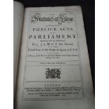 Seven Volumes, The Statutes at Large, Containing all the Public Acts of Parliament &C, London: