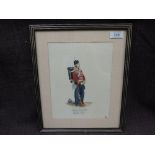 A collection of eleven framed Lancashire and Cumbria military prints including Lancashire Hussars,