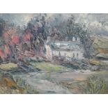 An oil painting on board, Barbara Haydock, New Barns Bay, Silverdale, signed, 7.5 x 9.5 inches