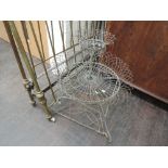 A Victorian style wirework garden tiered planter