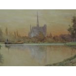 A pair of watercolour. G.A. Cook, Rye and Amiens, signed, each 8 x 12 inches