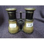 A pair of vintage early 20th century brass binoculars/field glasses