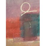 A micro print after A M Foster, abstract, signed and dated (20)02, 37 x 13