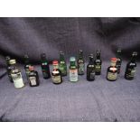 Fourteen miniature bottles of various spirits including nine ports