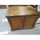 A vintage TV cabinet, DVD recorder etc