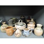 A selection of vintage Earthen ware ceramics, jugs, bowls, vase etc