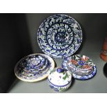 A selection of vintage ceramics in a Mediterranean style