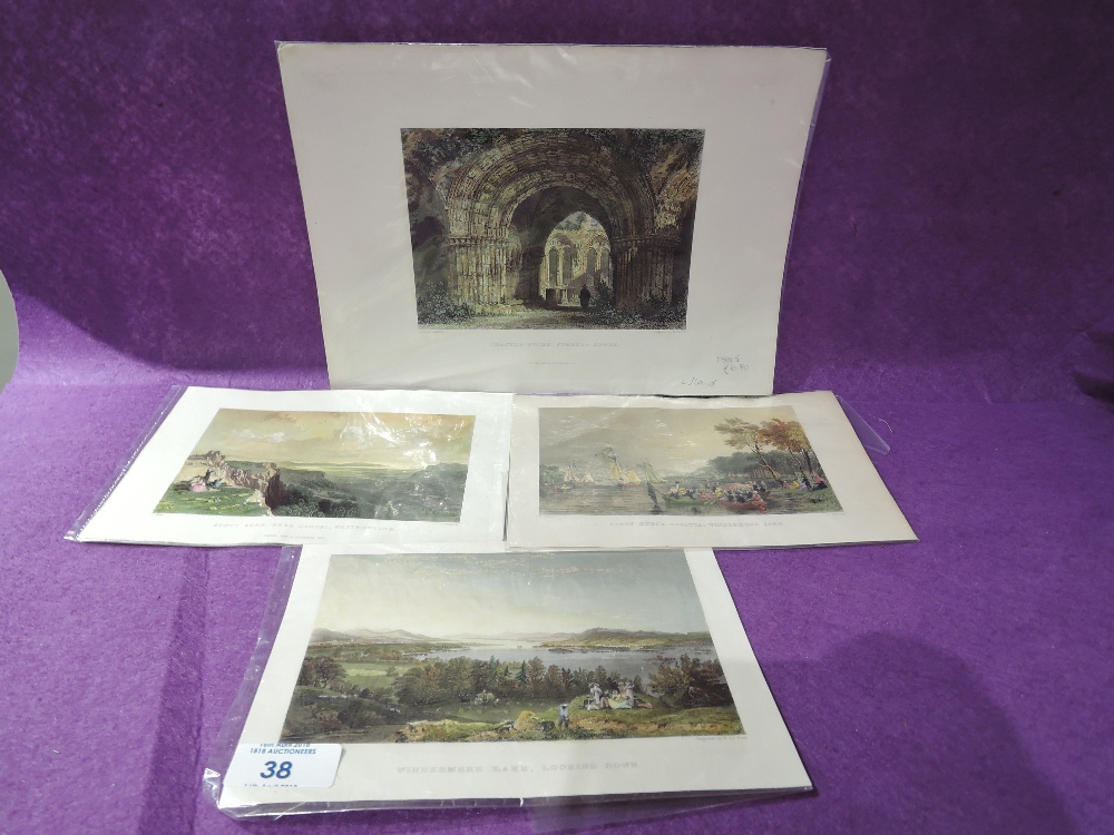 A selection of vintage etched and aquatinted prints of local interest