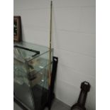 A Riley snooker or pool cue with travel case