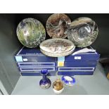 A selection of vintage ceramic display plates by Royal Albert