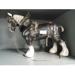 A vintage shire horse figurine by Melrose