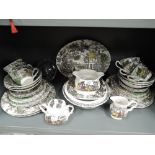 A part dinner service by Myott in the Hunter pattern 40 pieces approx