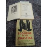 A copy of the Scourge of the Swastika with dust cover and copy of Mein Kampf