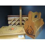 A selection of vintage wooden trinket and jewellery boxes