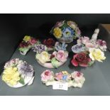 A selection of vintage ceramic flower baskets