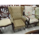 A period style wing back armchair